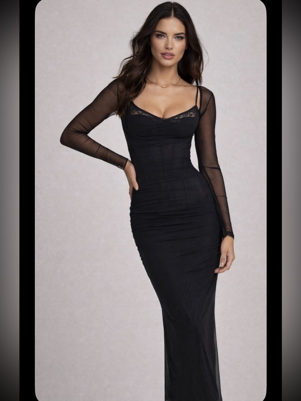House of CB ‘KATARINA’ Black Maxi Dress/ Small (Plus Cup) US4-6 $255